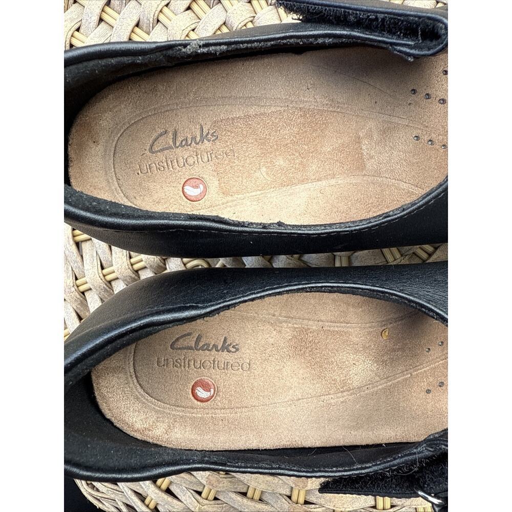 Clarks Women Rosalyn Wren Mary Jane Size 6 M Black Leather Block Heel EU 36 - Picture 8 of 16